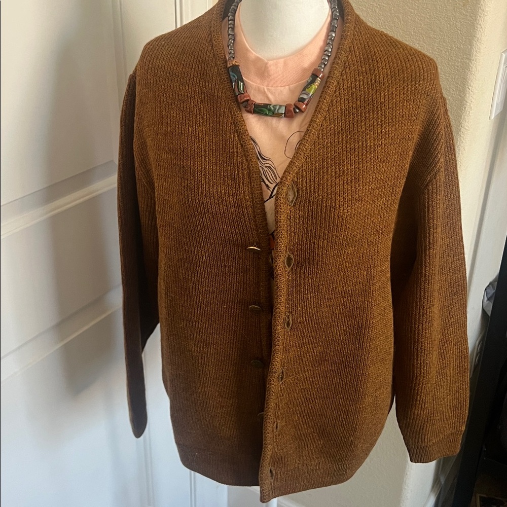 Columbia Men's Brown Cardigan Sweater